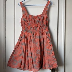 Free People orange floral babydoll sundress